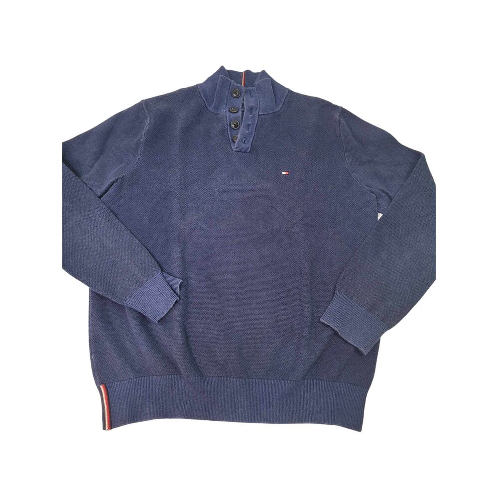 Tommy Hilfiger Men's Navy Sweater Size Medium Preppy Classic‎